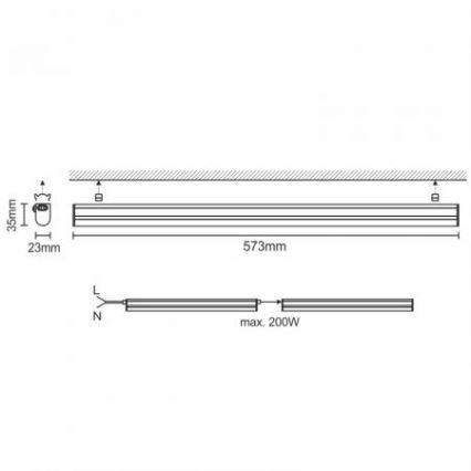 LED svetlo ispod ormarića LED/9W/230V 4000K