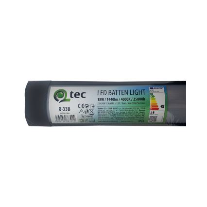 LED svetlo ispod ormarića QTEC LED/18W/230V 60 cm crno