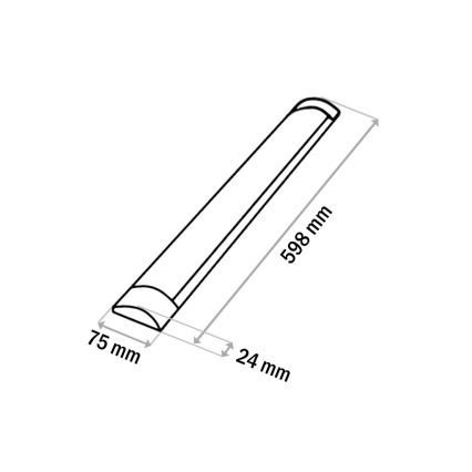 LED svetlo ispod ormarića QTEC LED/18W/230V 60 cm crno