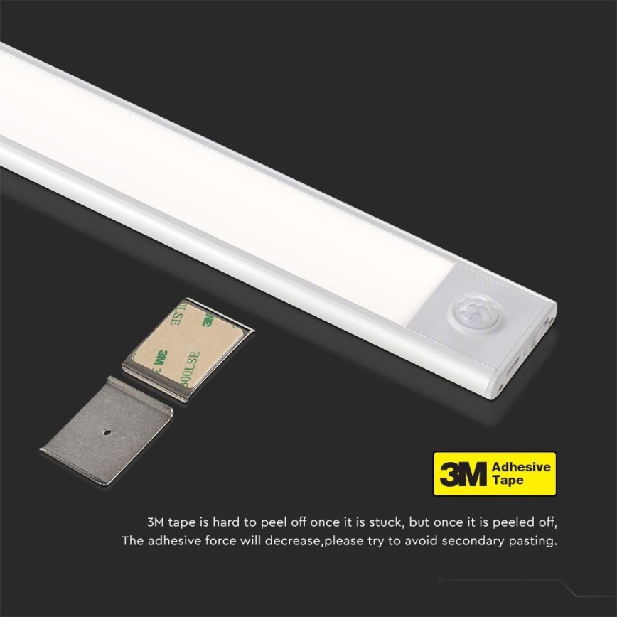 LED svetlo ispod ormarića sa senzorom LED/1,5W/5V 1500 mAh 3000K