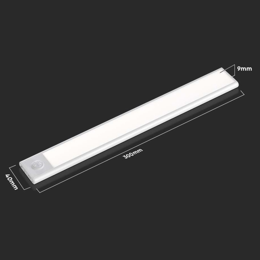 LED svetlo ispod ormarića sa senzorom LED/1,5W/5V 1500 mAh 3000K