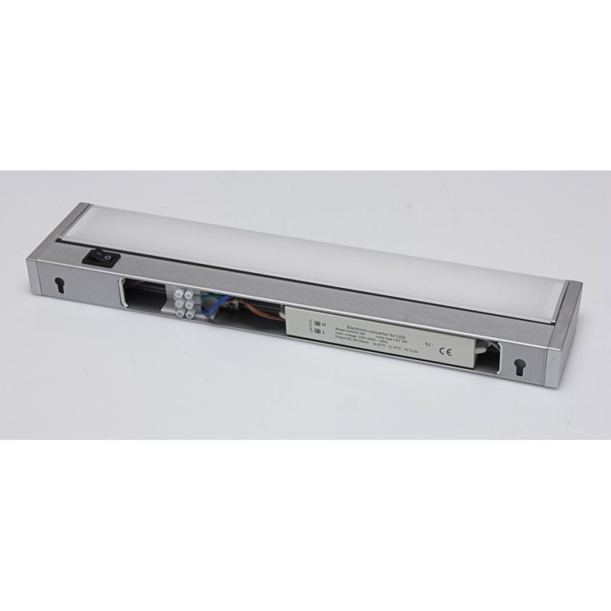 LED svetlo za ispod kuhinjskih elemenata LED/5W/230V, srebrne boje