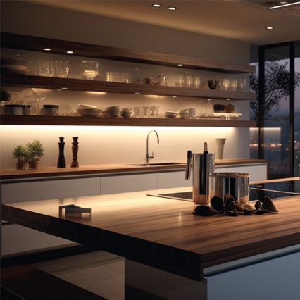 LED svetlo za ispod ormarića sa utičnicama i USB priključcima LED/18W/230V 4000K srebrno