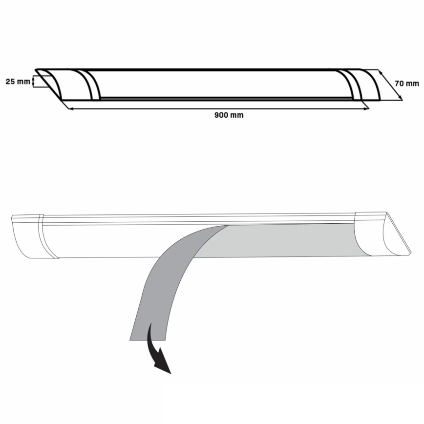 LED svetlo za ispod radne ploče LED/30W/230V 4000K 90 cm belo