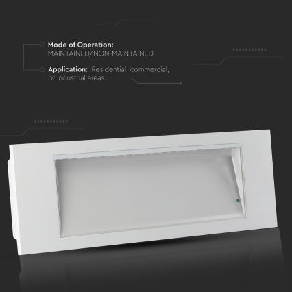 LED svetlo za izlaz u nuždi (IZLAZ) SAMSUNG LED čip/3,8W/230V 6000K