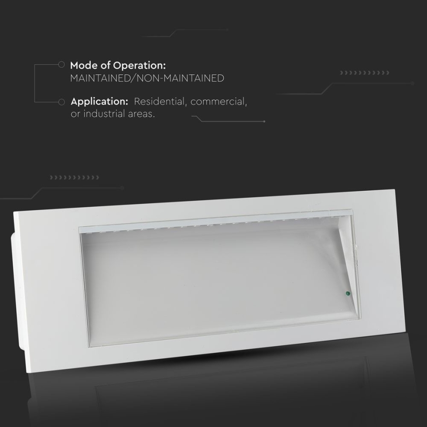 LED svetlo za izlaz u nuždi (IZLAZ) SAMSUNG LED čip/3,8W/230V 6000K