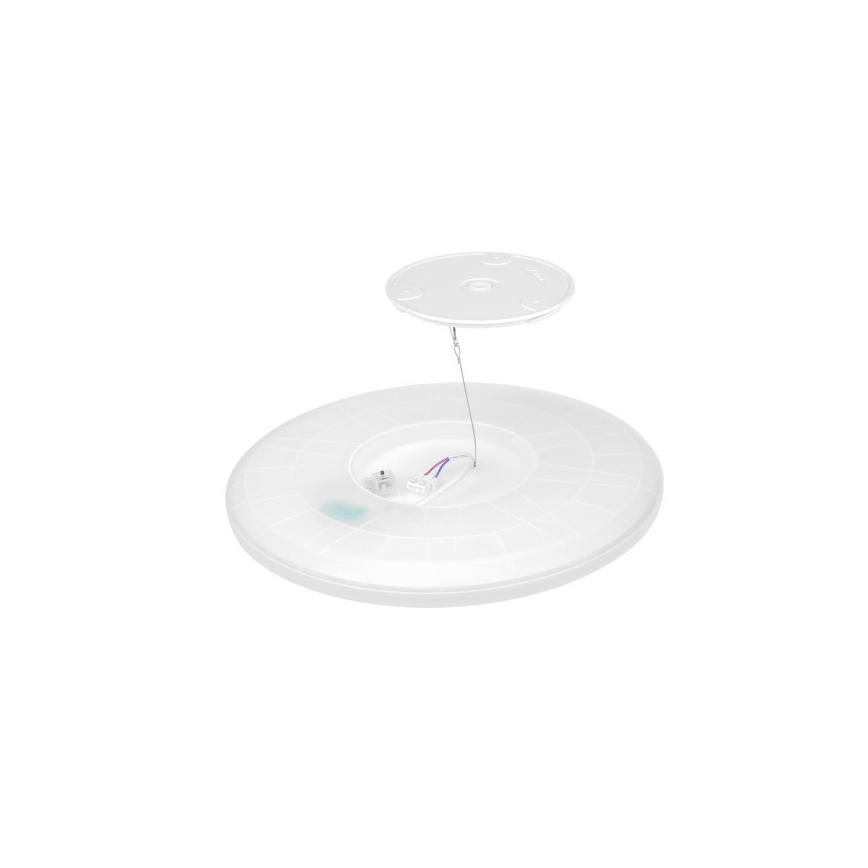 LED kupatilsko svetlo sa senzorom pokreta i sumraka NIVERA LED/24W/230V IP54 3000/4000/6000K Ø 30 cm bela + daljinski upravljač