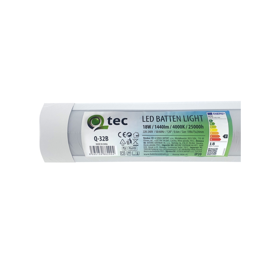 LED svetlo za montažu ispod ormarića QTEC LED/18W/230V 60 cm belo