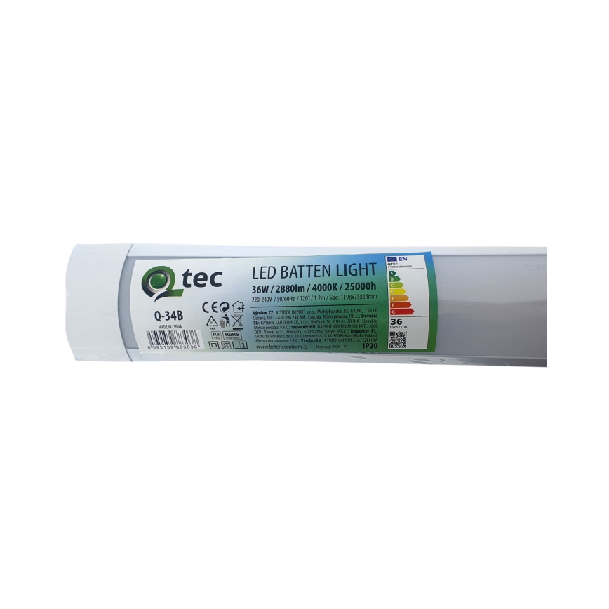 LED svetlo za montažu ispod ormarića QTEC LED/36W/230V 120 cm belo