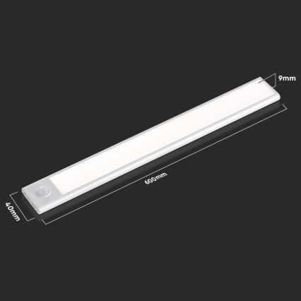 LED svetlo za montažu ispod ormarića sa senzorom LED/2,5W/5V 4000K 3000 mAh
