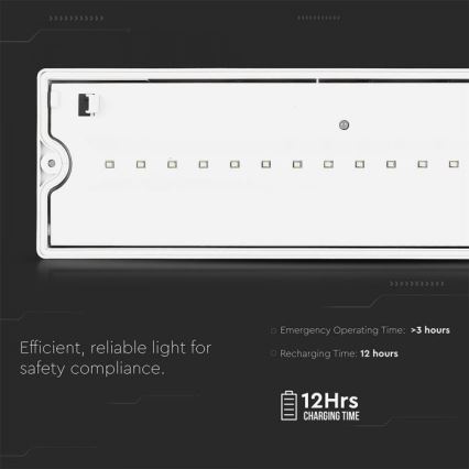 LED svetlo za nuždu IZLAZ U NUŽDI LED/3W/230V IP65 6000K 1200mAh