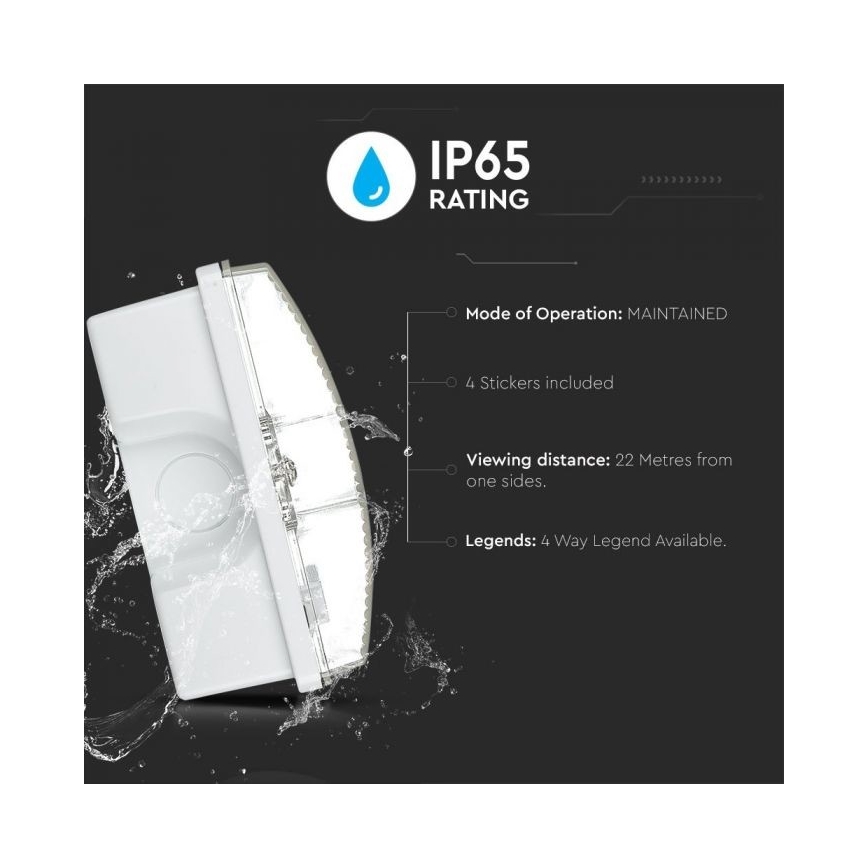 LED svetlo za nuždu IZLAZ U NUŽDI LED/3W/230V IP65 6000K 1200mAh