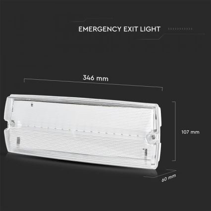 LED svetlo za nuždu IZLAZ U NUŽDI LED/3W/230V IP65 6000K 1200mAh