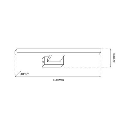 LED svetlo za slike PINTO LED/12W/230V sjajni hrom