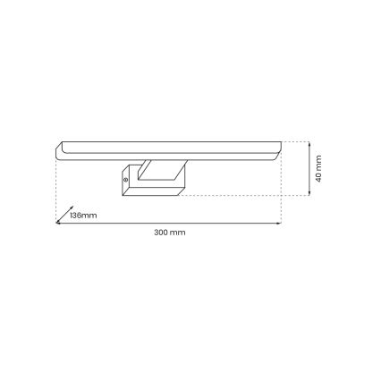 LED svetlo za slike PINTO LED/7W/230V zlatna