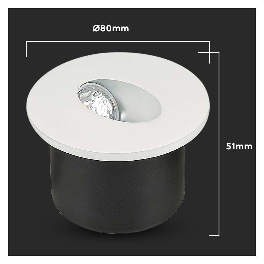 LED svetlo za stepenište LED/3W/230V 4000K bela