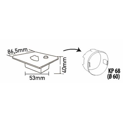 LED svetlo za stepenište sa senzorom pokreta i sumraka LED/1,5W/230V 3000/4000/6500K crno