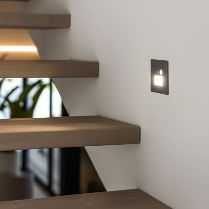 LED svetlo za stepenište sa senzorom pokreta i sumraka LED/1,5W/230V 3000/4000/6500K srebrno