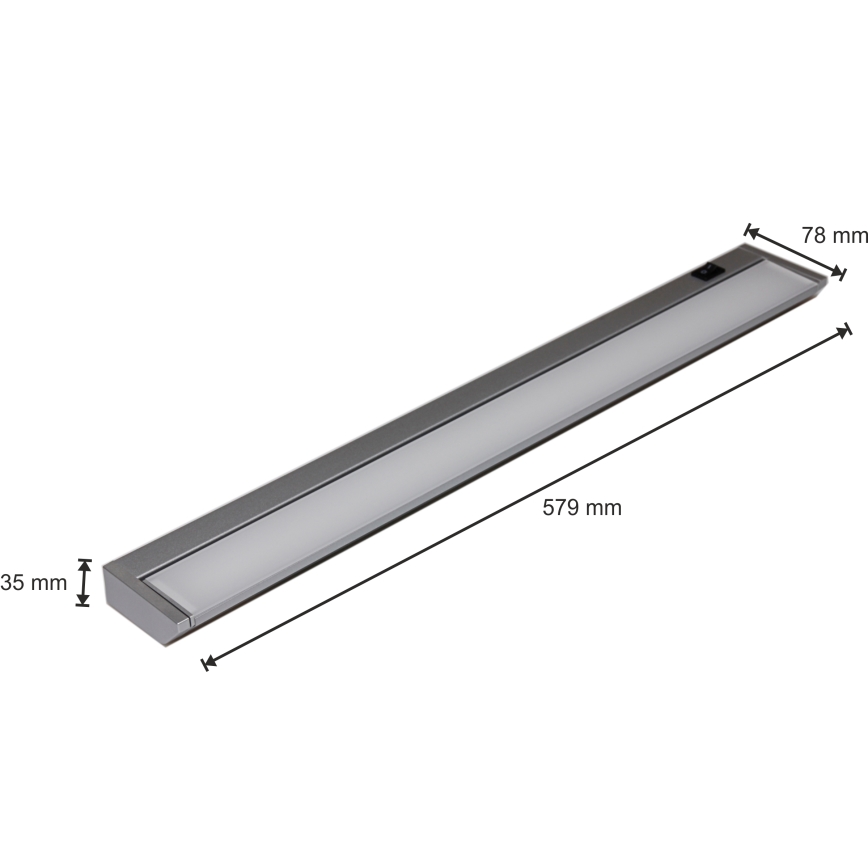 LED svetlo za ugradnju ispod kuhinjskih elemenata LED/10W/230V, srebrno