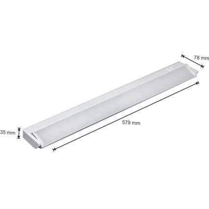 LED svetlo za ugradnju ispod ormarića LED/10W/230V belo