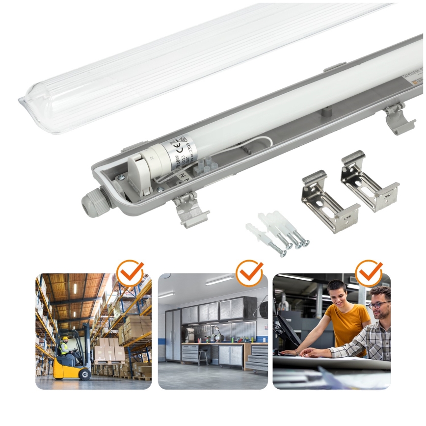 LED tehnička armatura za T8 1xG13/18W/230V 4000K IP65 128 cm
