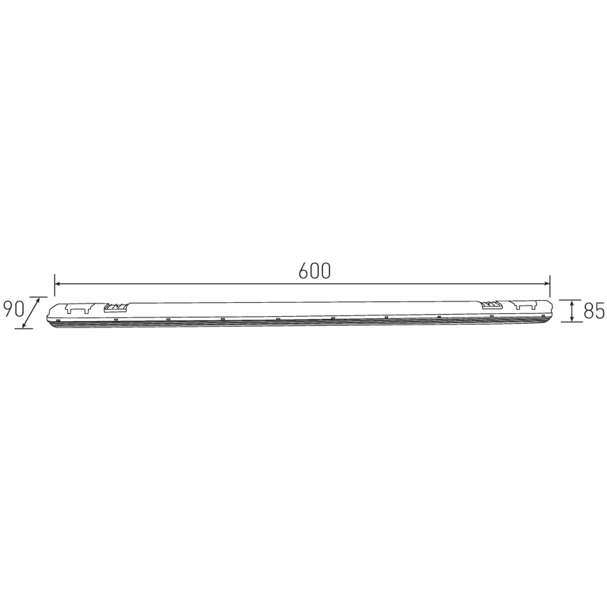 LED tehnička fluorescentna svetiljka DUST LED/20W/230V 4000K 60 cm IP65