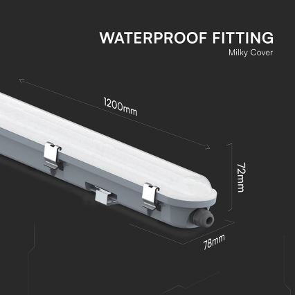 LED tehničko fluorescentno svetlo sa senzorom pokreta i sumraka LED/36W/230V 6500K IP65 120 cm