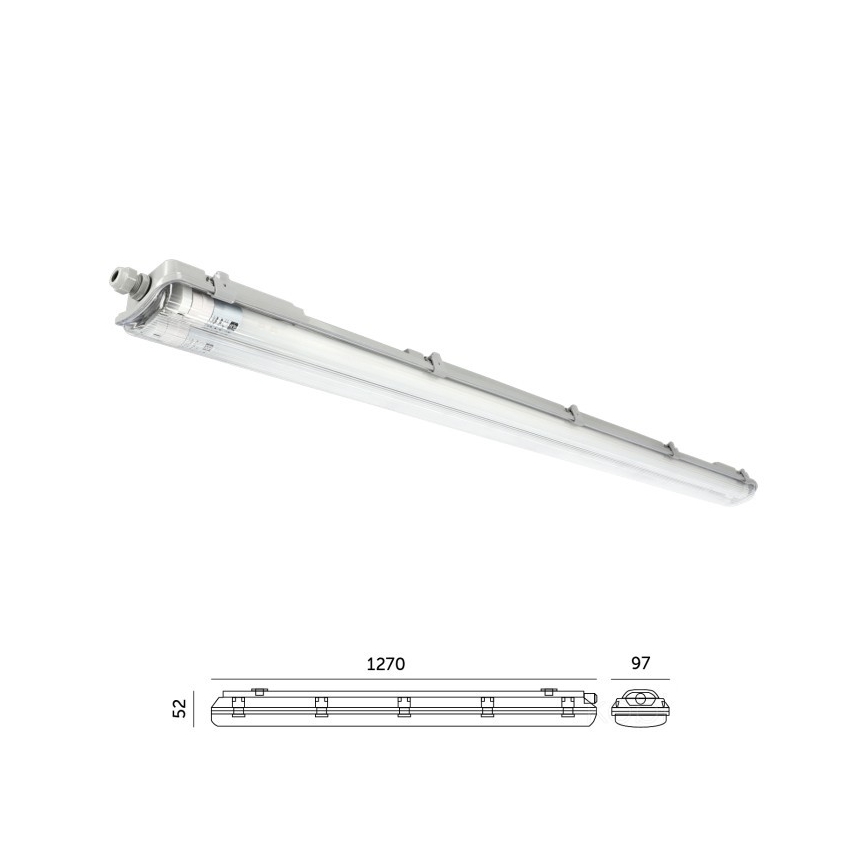 LED tehnička fluorescentna svetiljka T8 2xG13/18W/230V 4000K IP65 127 cm