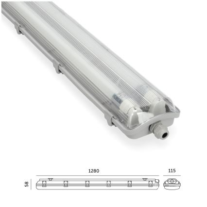 LED tehnička fluorescentna svetiljka T8 2xG13/18W/230V 4000K IP65