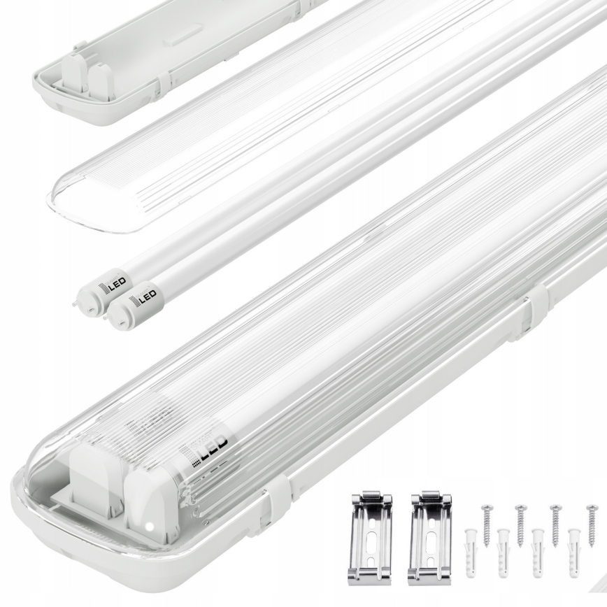 LED tehnička fluorescentna svetiljka T8 2xG13/20W/230V 6500K 120 cm IP65 bela