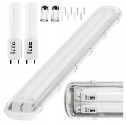 LED tehnička fluorescentna svetiljka T8 2xG13/20W/230V 6500K 120 cm IP65 bela