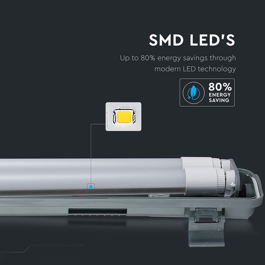 LED tehnička fluorescentna svetiljka T8 2xG13/22W/230V IP65 6400K 156 cm