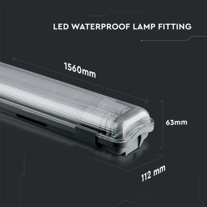 LED tehnička fluorescentna svetiljka T8 2xG13/22W/230V IP65 6400K 156 cm