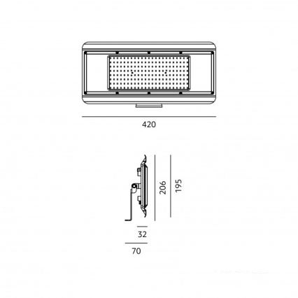 LED tehnička svetiljka 4u1 MULTILUXO LED/200W/230V 4000K IP65 42 cm
