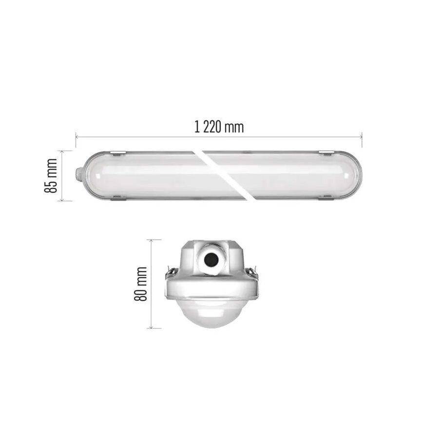 LED prigušiva tehnička svetiljka sa modulom za hitno osvetljenje MISTY LED/32/40/48/54W/230V 4000/6500K 152 cm IP66