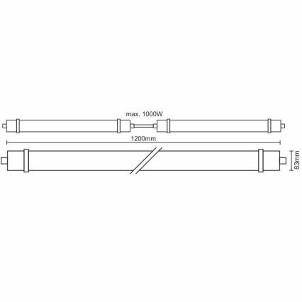 LED tehnička svetiljka sa senzorom LED/40W/180-265V IP65 4000K