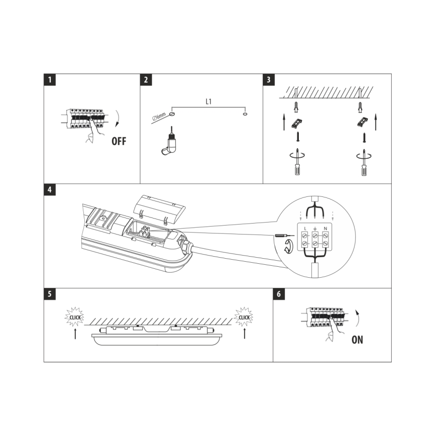 LED tehničko fluorescentno svetlo LED/48W/230V 4200K 150 cm IP65