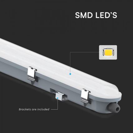 LED tehničko fluorescentno svetlo sa hitnim modulom LED/48W/230V 6500K IP65 2200 mAh 150 cm