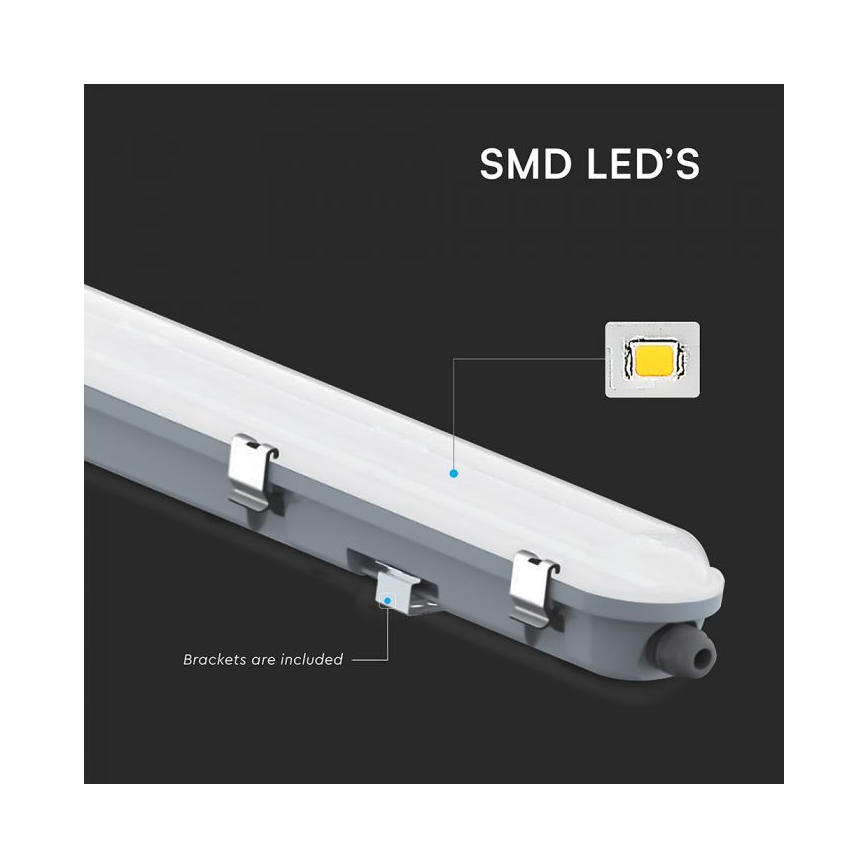 LED tehničko fluorescentno svetlo sa hitnim modulom LED/48W/230V 6500K IP65 2200 mAh 150 cm