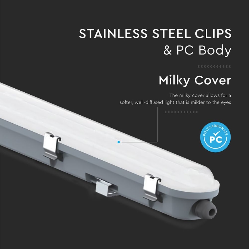 LED tehničko fluorescentno svetlo sa senzorom pokreta i sumraka LED/48W/230V IP65 6500K 150 cm