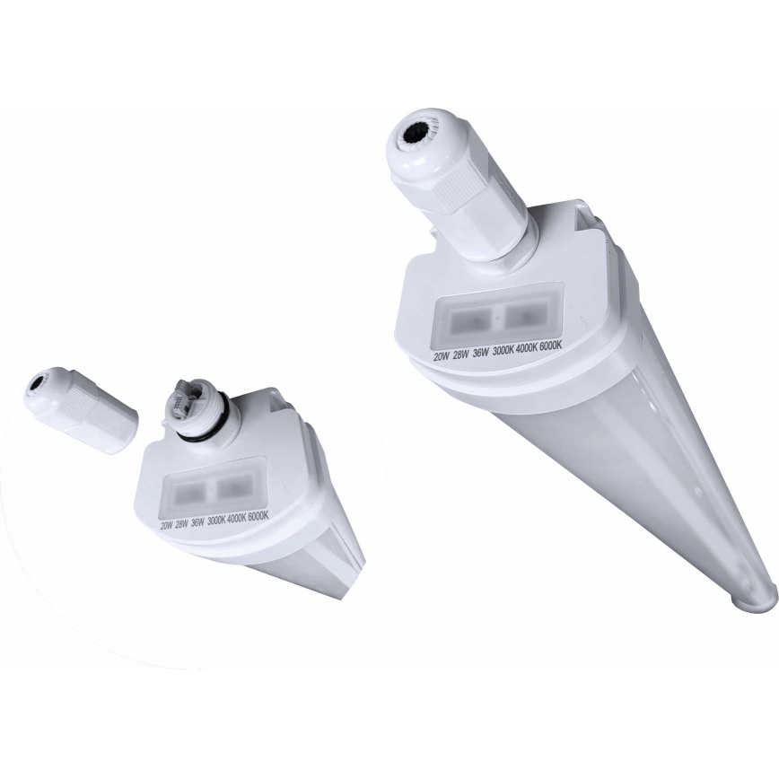 LED prigušiva tehnička fluorescentna svetiljka VOLITER LED/20/28/36W/230V 3000/4000/6000K 120 cm IP65 bela