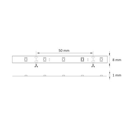 LED traka 5m LED/10W/12V IP20 4500K