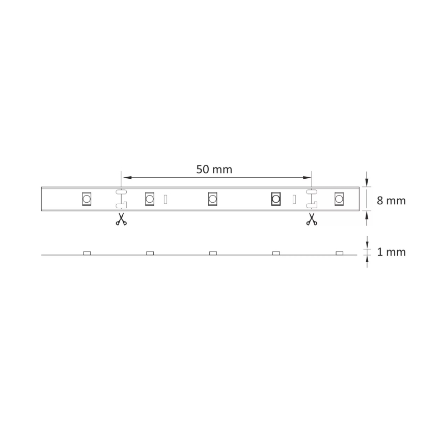 LED traka 5m LED/10W/12V IP20 4500K
