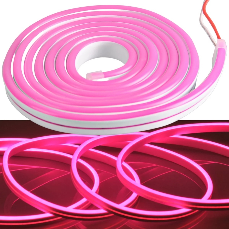 LED traka NEON 2 m LED/17W/12V IP65 ružičasta
