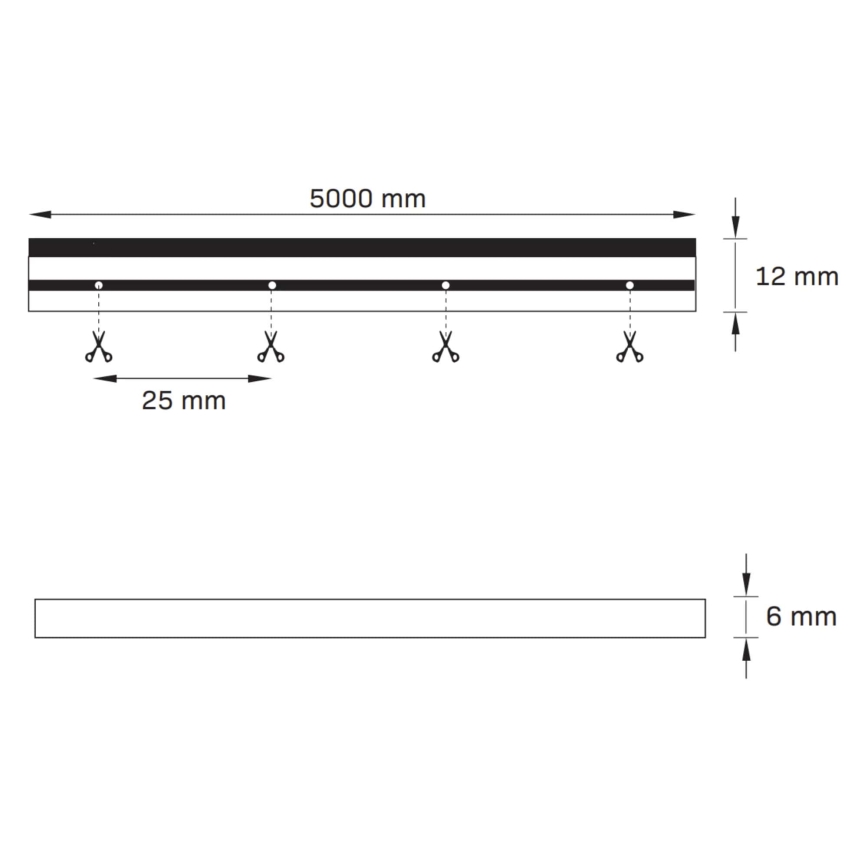 LED traka NEON 5 m LED/23W/12V IP65 zelena