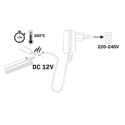LED traka NEON 5 m LED/27W/12V IP65 narandžasta