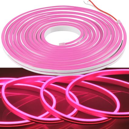 LED traka NEON 5 m LED/27W/12V IP65 ružičasta