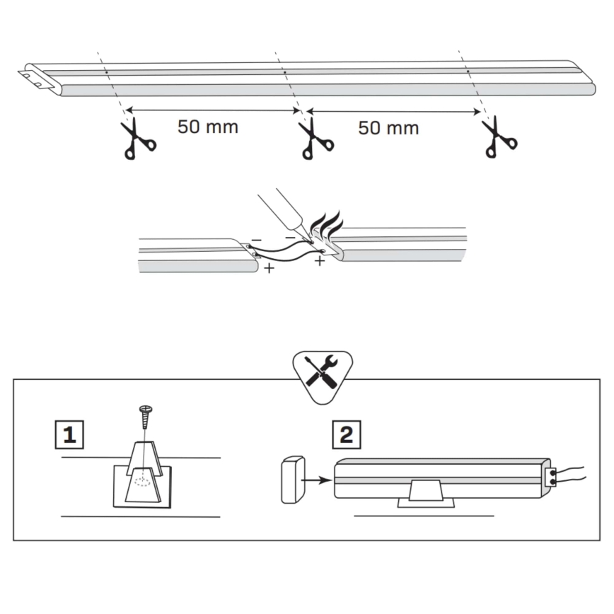 LED traka NEON 5m LED/40W/24V plava IP65