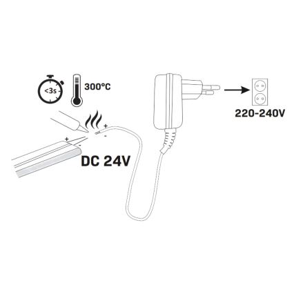 LED traka NEON 5m LED/40W/24V plava IP65