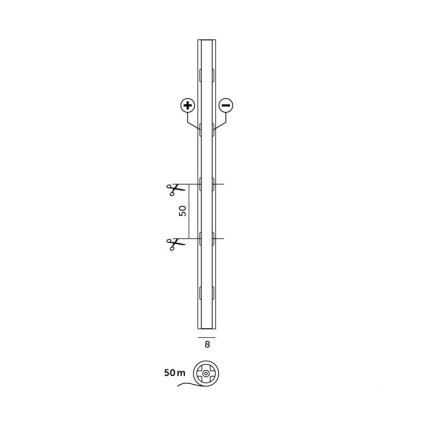 LED traka TRAMO LED/500W/24V 50m 3000K